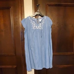 Large Chambray Maternity Dress
